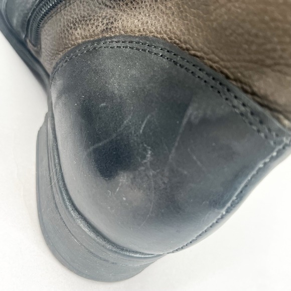 Miz Mooz Boots Womens 38/ 7 Wide Solace Cut Out Bootie Shoe Black Leather Zipper - Picture 12 of 15